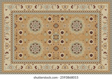 Vintage Arabic pattern.Persian colored carpet.Rich ornament for fabric design,handmade,interior decoration,textiles.Abstract design of persian carpet with geometric ornament.Moroccan style background.