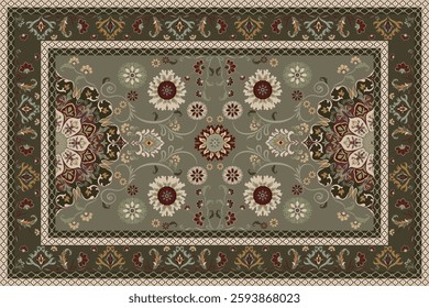 Vintage Arabic pattern.Persian colored carpet.Rich ornament for fabric design,handmade,interior decoration,textiles.Abstract design of persian carpet with geometric ornament.Moroccan style background.
