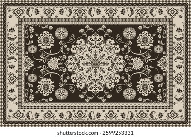 Vintage Arabic pattern.Persian colored carpet.Rich ornament for fabric design,handmade,interior decoration,textiles.Abstract design of persian carpet with geometric ornament.Moroccan style background.
