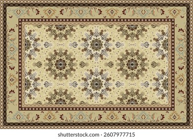 Vintage Arabic pattern.Persian colored carpet.Rich ornament for fabric design,handmade,interior decoration,textiles.Abstract design of persian carpet with geometric ornament.Moroccan style background.