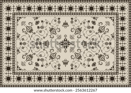 Vintage Arabic pattern.Persian colored carpet.Rich ornament for fabric design,handmade,interior decoration,textiles.Abstract design of persian carpet with geometric ornament.Moroccan style background.