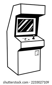 Vintage arcade game machine cabinet - Out line