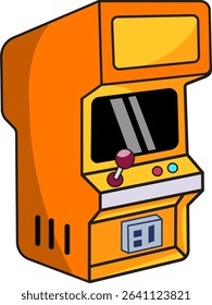Vintage Arcade Machine Vector Illustration