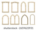 Vintage arcade wall of the old brick set