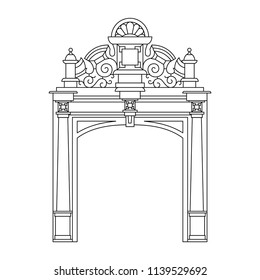 The vintage arch vector. 