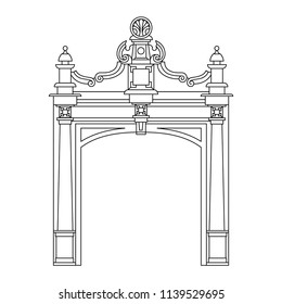 The vintage arch vector. 