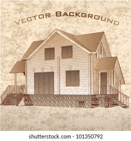 Vintage architectural background. Part of architectural project, architectural plan, technical project, drawing technical letters, architect at work, architecture planning on paper, construction plan