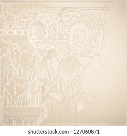 vintage architectural background,vector drawing