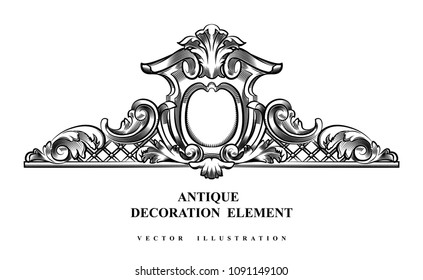 Vintage architectural Decoration elements for design. Vector illustration.