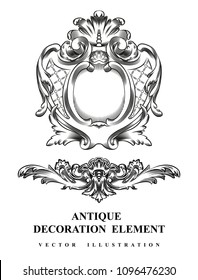 Vintage architectural Decoration elements for design. Vector illustration.