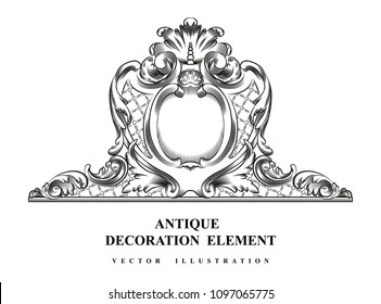 Vintage architectural Decoration elements for design. Vector illustration.