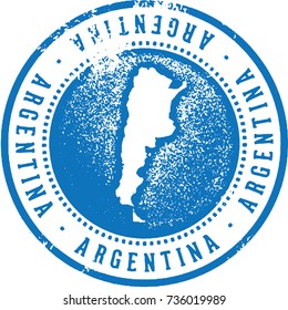 Vintage Argentina South American Travel Stamp