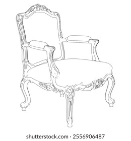 Vintage armchair vector set. Baroque and classic style sketches for luxurious home interiors. Ideal for traditional furniture enthusiasts.