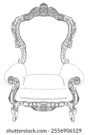 Vintage armchair vector set. Baroque and classic style sketches for luxurious home interiors. Ideal for traditional furniture enthusiasts.