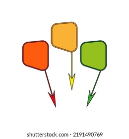 Doodle de mensaje de flecha de época. Ilustración vectorial. imagen de stock.
