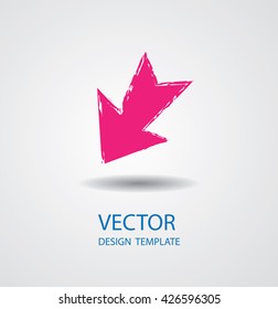 Vintage Arrow Vector Design. Grunge Arrow Stroke Brush.