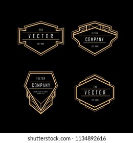 Set 10 Stylish Line Insignias Over Stock Vector (Royalty Free) 235079272