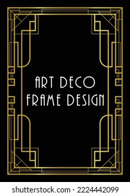 Vintage Art deco Frame clip art Design good for wedding invitation, party invitation, poster, gift card , birthday photo frame and many more