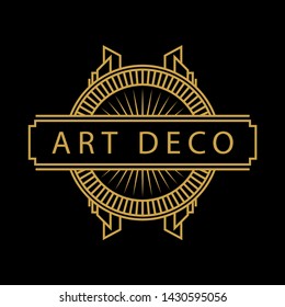Vintage Art Deco Logo Illustration