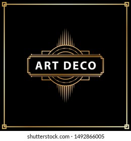 Vintage Art Deco Logo Illustration