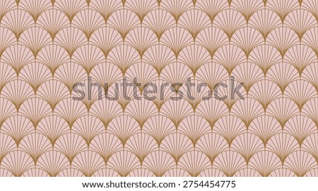 Vintage Art Deco luxury background with gold line art seamless pattern. Golden geometric retro wallpaper and wrapping paper design. Elegant vector illustration.