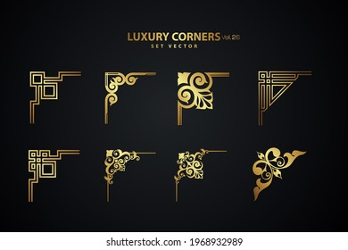 Vintage art deco luxury corner set