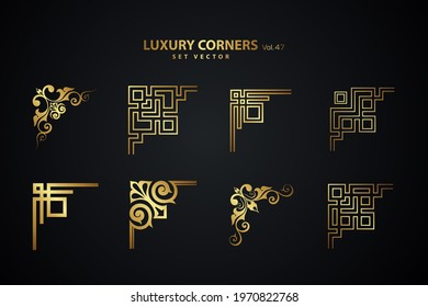 Vintage art deco luxury corner set