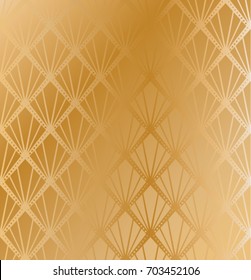 Vintage Art Deco Pattern. Geometric decorative with circles texture. Shiny Golden retro background. May be user for fabric, laser cut and stencil.