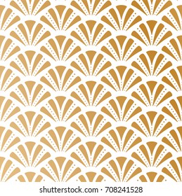 Vintage Art Deco Pattern. Geometric decorative texture. Golden retro background