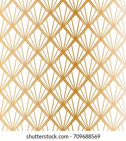 Vintage Art Deco Pattern. Geometric decorative texture. Golden retro background.