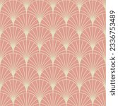 Vintage Art Deco Seamless Pattern. Line art geometric gold shapes. Modern ornaments vector illustration. Gatsby retro elegant background for fabric, wallpaper or wrapping