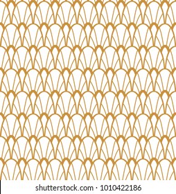 Vintage Art Deco Seamless Pattern. Geometric decorative texture. Vector floral background.