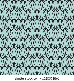 Vintage Art Deco Seamless Pattern. Geometric decorative texture. Vector floral background.