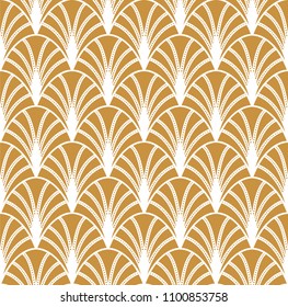 Vintage Art Deco Seamless Pattern. Geometric decorative with circles texture. Retro background.
