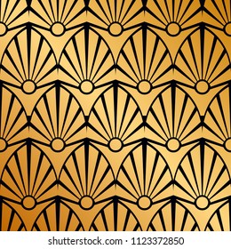 Vintage Art Deco Seamless Pattern. Geometric decorative texture