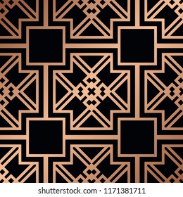 Vintage Art Deco Seamless Pattern. Geometric decorative texture