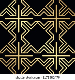 Vintage Art Deco Seamless Pattern. Geometric decorative texture