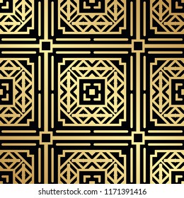 Vintage Art Deco Seamless Pattern. Geometric decorative texture