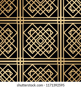Vintage Art Deco Seamless Pattern. Geometric decorative texture