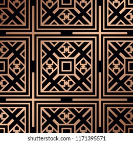 Vintage Art Deco Seamless Pattern. Geometric decorative texture