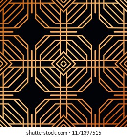 Vintage Art Deco Seamless Pattern. Geometric decorative texture