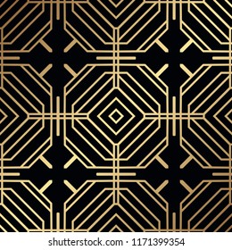 Vintage Art Deco Seamless Pattern. Geometric decorative texture