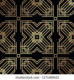 Vintage Art Deco Seamless Pattern. Geometric decorative texture