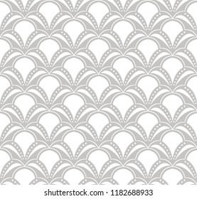 Vintage Art Deco Seamless Pattern. Geometric decorative with circles texture. Retro background.