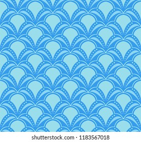 Vintage Art Deco Seamless Pattern. Geometric decorative with circles texture. Retro background.