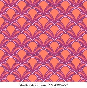 Vintage Art Deco Seamless Pattern. Geometric decorative with circles texture. Retro background.