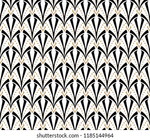 Vintage Art Deco Seamless Pattern. Geometric decorative with circles texture. Retro background.