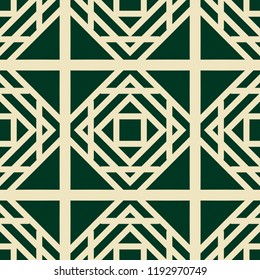 Vintage Art Deco Seamless Pattern. Geometric decorative texture