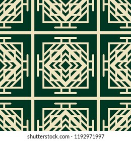 Vintage Art Deco Seamless Pattern. Geometric decorative texture