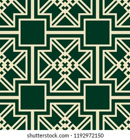 Vintage Art Deco Seamless Pattern. Geometric decorative texture